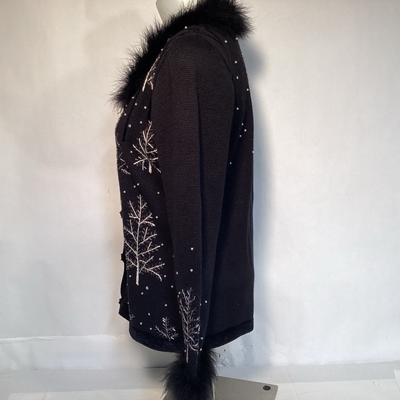 Berek Embellished Holiday Cardigan Sweater Women’s Size Small - Picture 7 of 15